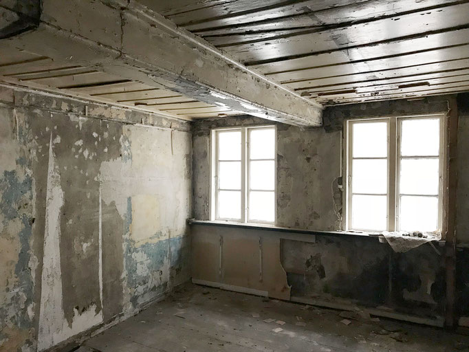 historische Decke vor der Sanierung