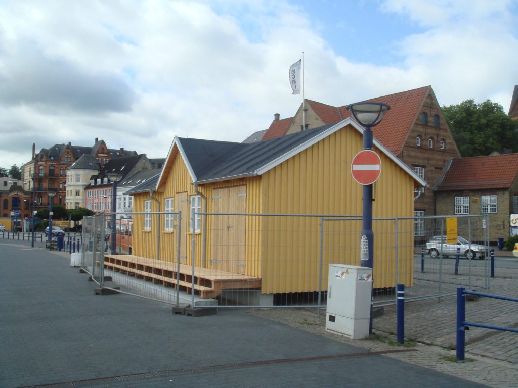 Fertiggestellte Hafenhütte